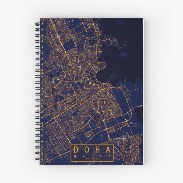 Item preview, Doha, Qatar Map -  City At Night designed and sold by deMAP.