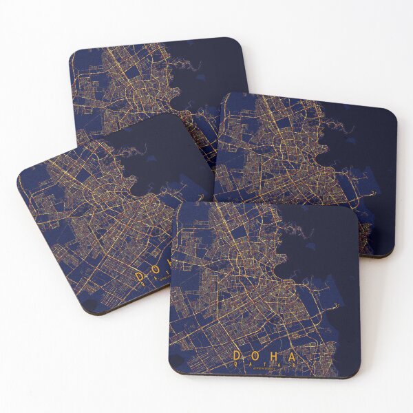 Item preview, Doha, Qatar Map -  City At Night designed and sold by deMAP.