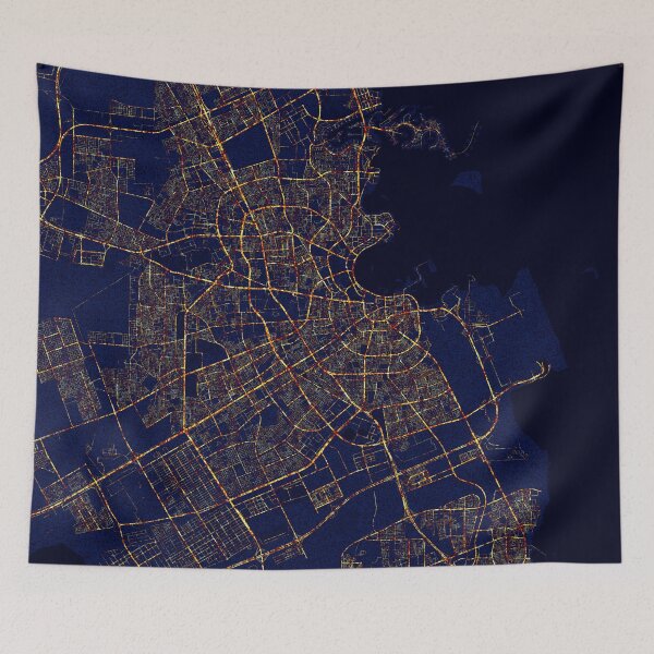 Item preview, Doha, Qatar Map -  City At Night designed and sold by deMAP.