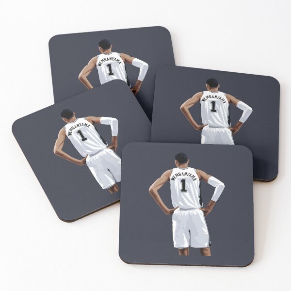 Item preview, Victor Wembanyama Vector Back White Qiangy designed and sold by EerieHarakiri.
