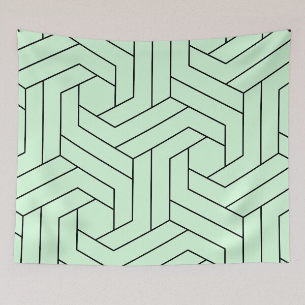 Item preview, Snowy Mint Geometric Abstract Pattern. designed and sold by ARichArts.