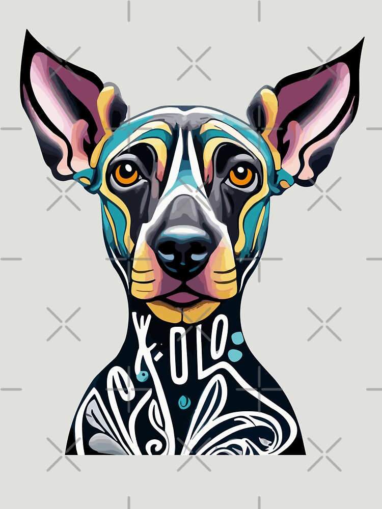 Imagen 7 de 7, Camiseta esencial con la obra Perro Xolo, diseñada y vendida por bihtti.