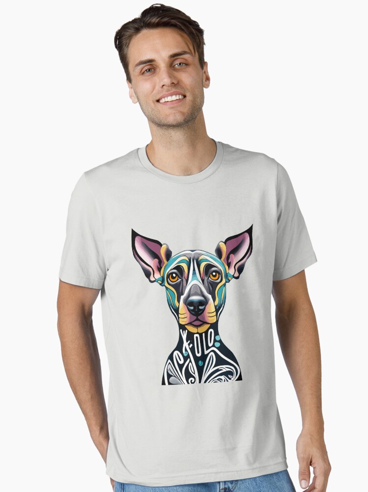 Imagen 1 de 7, Camiseta esencial con la obra Perro Xolo, diseñada y vendida por bihtti.