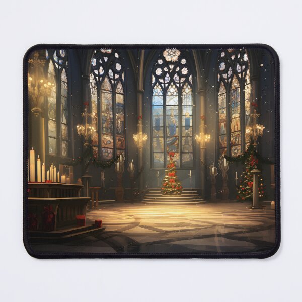 Item preview, Festive Stained Glass Poster Infused with Christmas Warmth designed and sold by imaginexai.