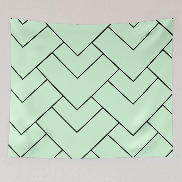 Item preview, Snowy Mint Geometric Abstract Pattern. designed and sold by ARichArts.
