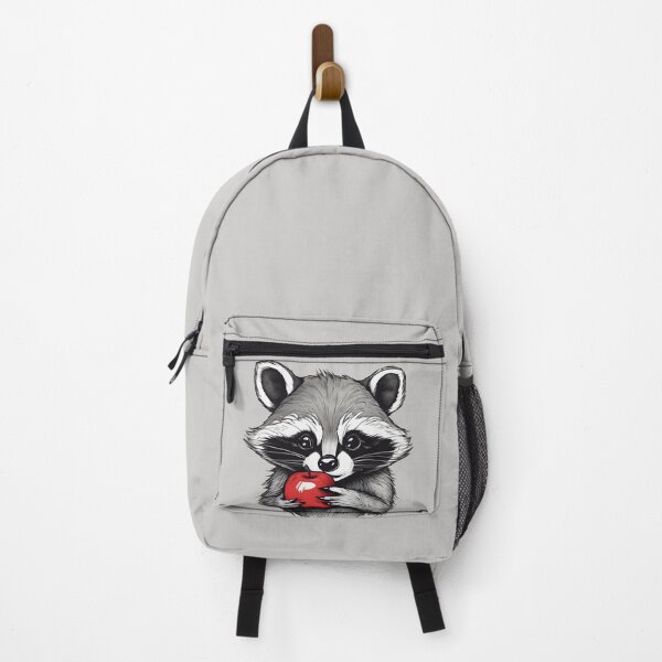 Item preview, Cute Raccoon eating an apple designed and sold by SimpliVibe.