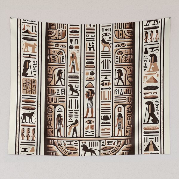 Item preview, Egyptian Hieroglyphs Pattern - Ancient Symbols in Modern Design designed and sold by The-Library.
