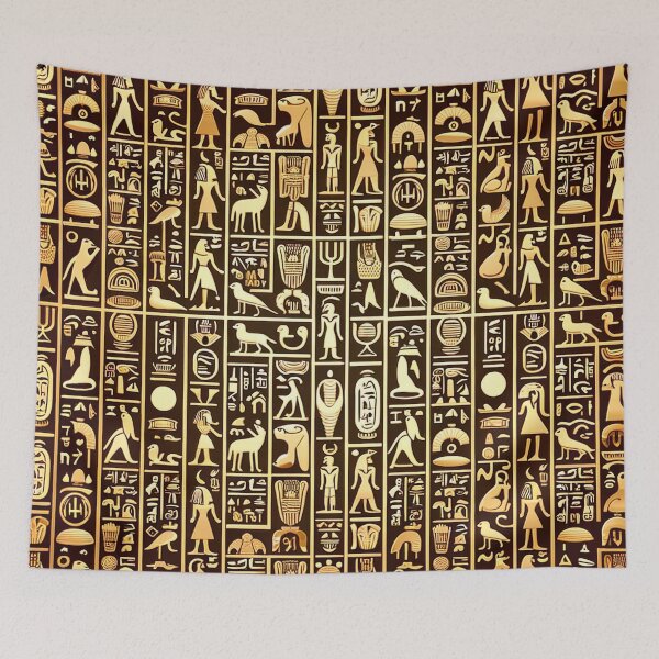 Item preview, Egyptian Hieroglyphs Pattern - Ancient Symbols in Modern Art designed and sold by The-Library.
