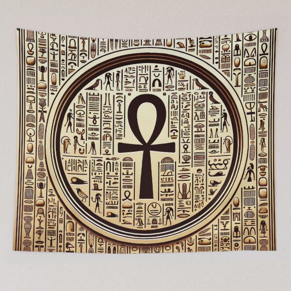 Item preview, Egyptian Hieroglyphs Pattern - Ancient Symbols in Modern Art designed and sold by The-Library.