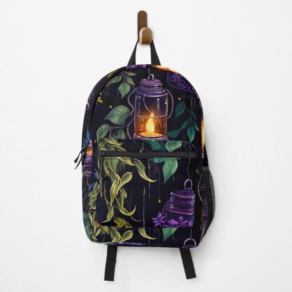 Item preview, Dark Botanical Witch Lanterns Print designed and sold by FoxTreeDesign.