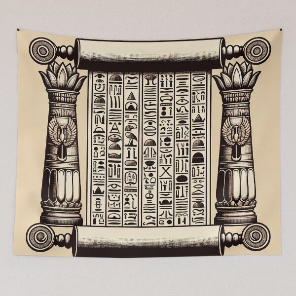 Item preview, Egyptian Hieroglyphs Pattern - Ancient Symbols in Modern Art designed and sold by The-Library.