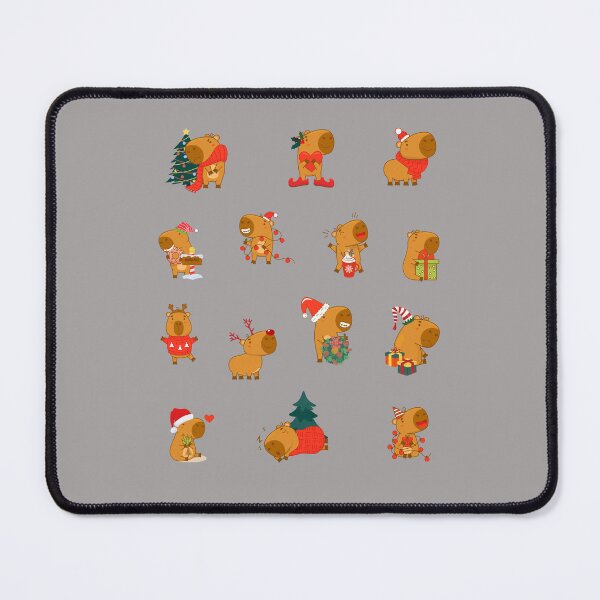 Item preview, Capybara Christmas Time, Happy Christmas sticker, designed and sold by GOLDENGARDENART.