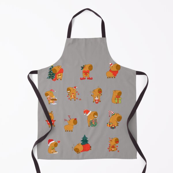 Item preview, Capybara Christmas Time, Happy Christmas sticker, designed and sold by GOLDENGARDENART.