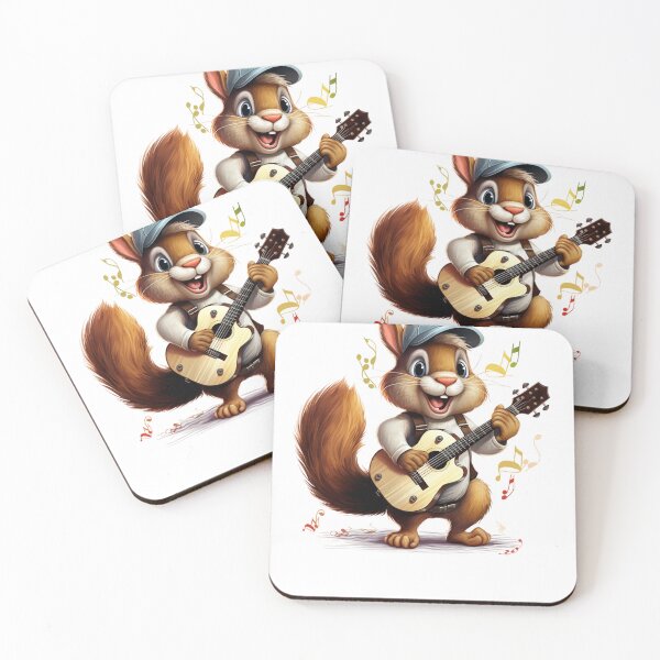 Item preview, Cartoon Squirrel Plays The Guitar designed and sold by PepeCartoon.