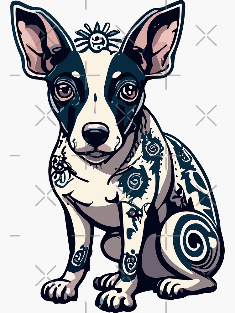 Imagen 3 de 3, Pegatina con la obra Perro Xolo, diseñada y vendida por bihtti.