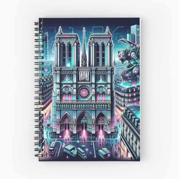 Item preview, Cyberpunk Reverie: The Neo-Notre Dame of Paris designed and sold by JohannesLux.