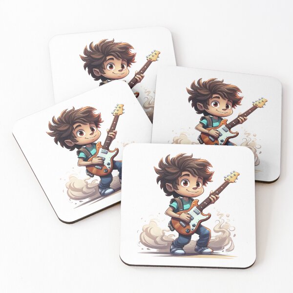 Item preview, Cartoon Young Man Plays The Guitar designed and sold by PepeCartoon.