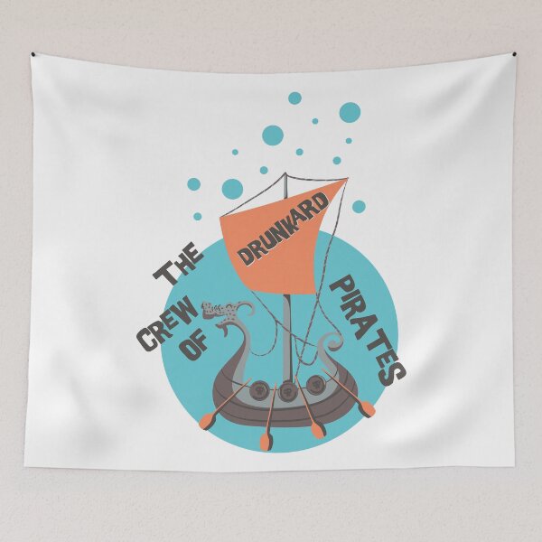 Item preview, The Crew Of Drunkard Pirates! - Funny Slogan designed and sold by 3dozecreations.