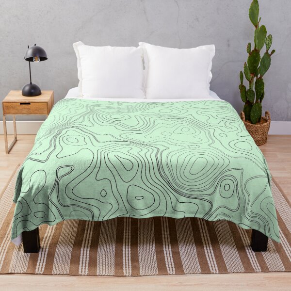 Item preview, Snowy Mint Topography Abstract Pattern. designed and sold by ARichArts.
