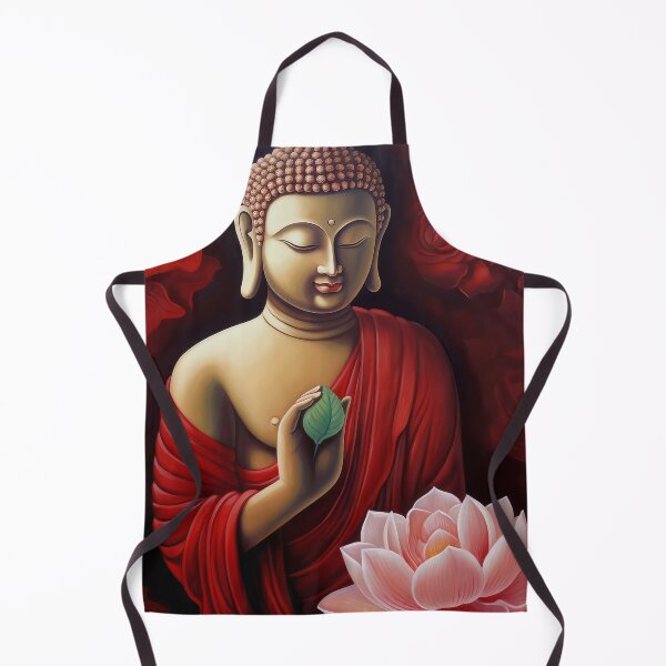 Item preview, Red Meditative Buddha designed and sold by bharuarts.