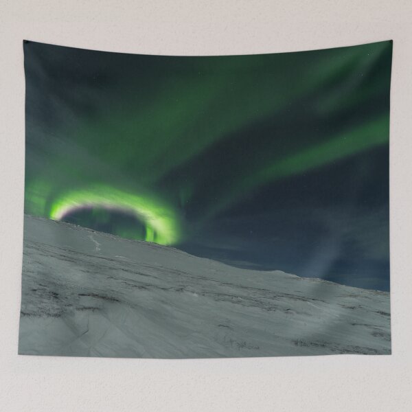 Item preview, Northern Lights over Mt Nouljia in Sweden designed and sold by seaearthandsky.