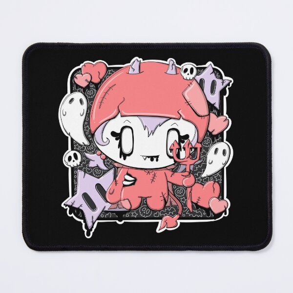 Item preview, Dee the cute devil girl in kawaii style designed and sold by studiomogwai.