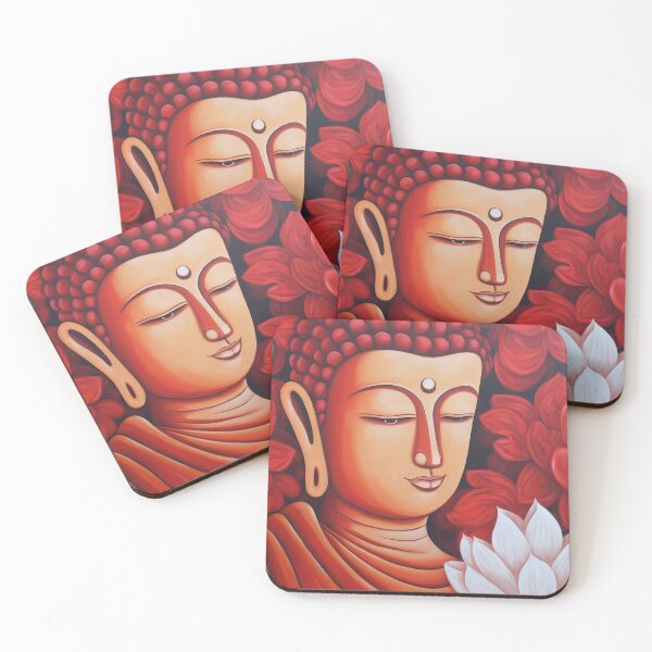 Item preview, Red Whimsical Buddha designed and sold by bharuarts.