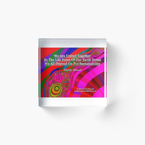 We Are United Acrylic Block