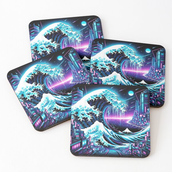 Item preview, Cyberpunk The Great Wave off Kanagawa designed and sold by JohannesLux.