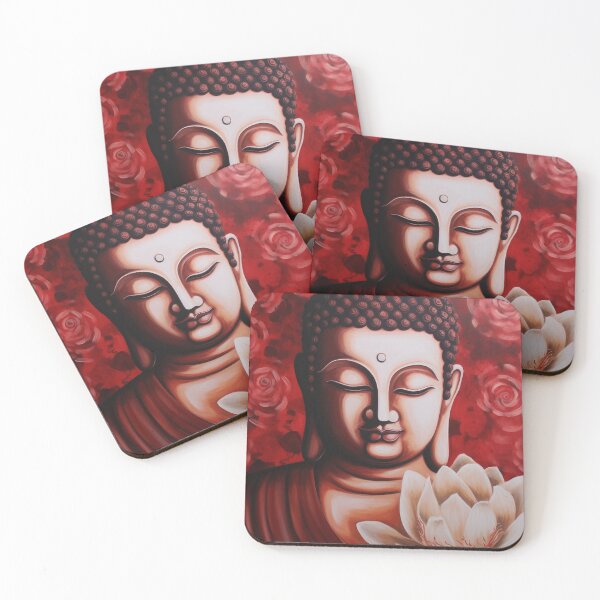 Item preview, Red Soulful Buddha designed and sold by bharuarts.
