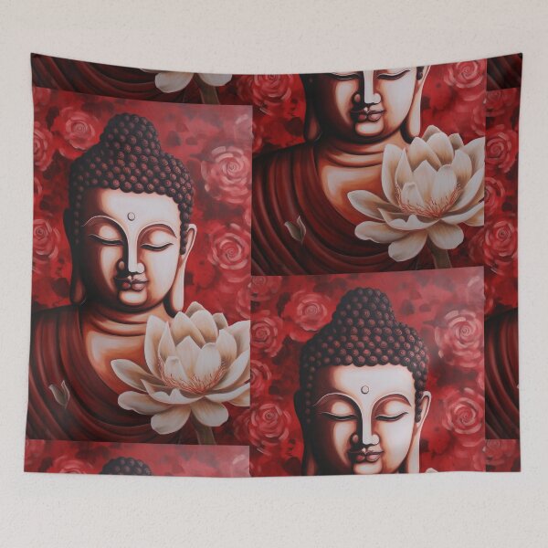 Item preview, Red Soulful Buddha designed and sold by bharuarts.