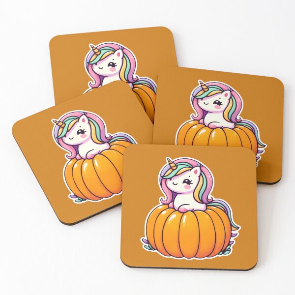 Item preview, cute unicorn in pumpkin designed and sold by shirtsmugslife.