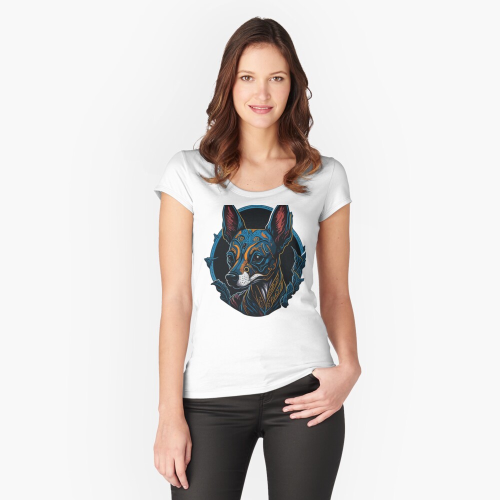 Item preview, Camiseta entallada de cuello ancho designed and sold by bihtti.