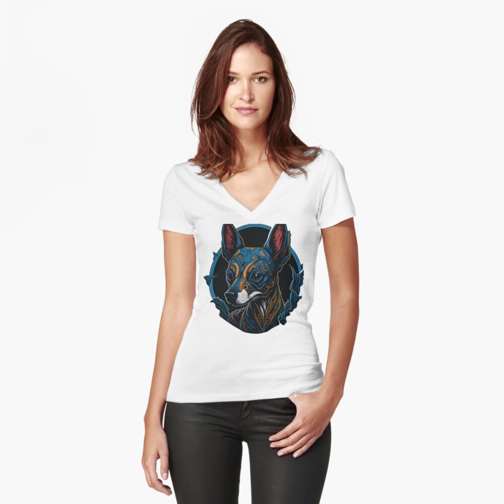 Item preview, Camiseta entallada de cuello en V designed and sold by bihtti.
