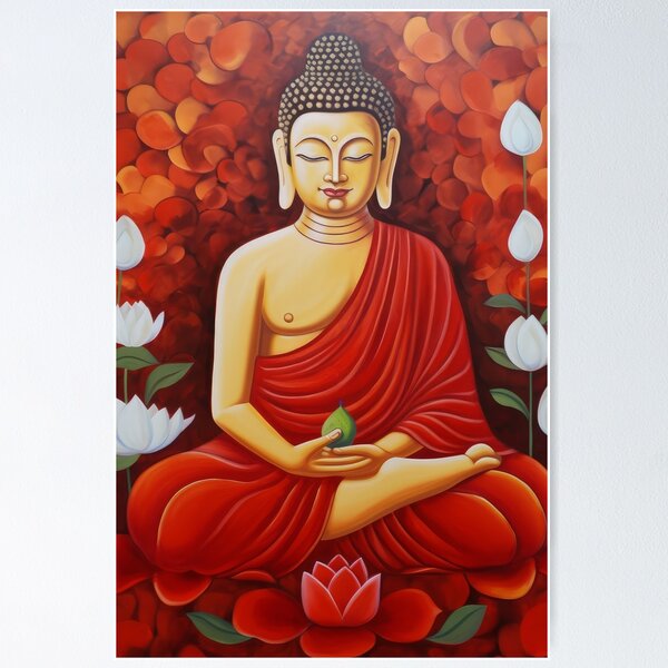 Mini Canvas Buddha Painting