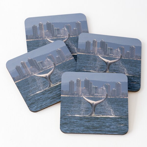 Item preview, Humpback Whale Tail Slapping off Surfers Paradise designed and sold by seaearthandsky.