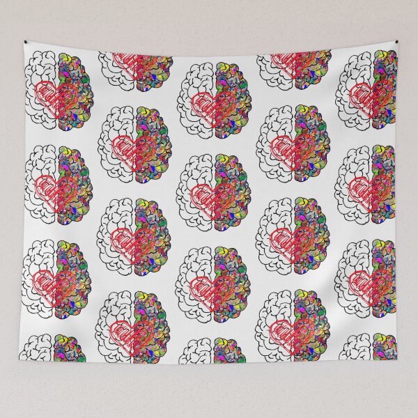 Item preview, feelings or logic, heart or brain designed and sold by InverseArt.