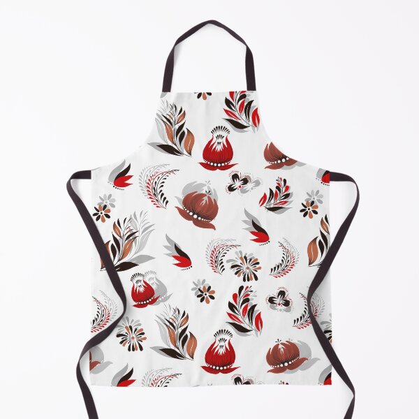 Item preview, Fleurs Petrykivka en rouge et noir par Béatrice Bisiaux designed and sold by BEATRICE BISIAUX.