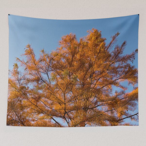 Item preview, Autumnal Tamarack Treetop in Rich Orange designed and sold by Georgia Mizuleva.