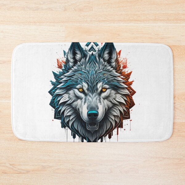 Item preview, Retro Wolf Face Hot And Cold designed and sold by risingphoenix6.