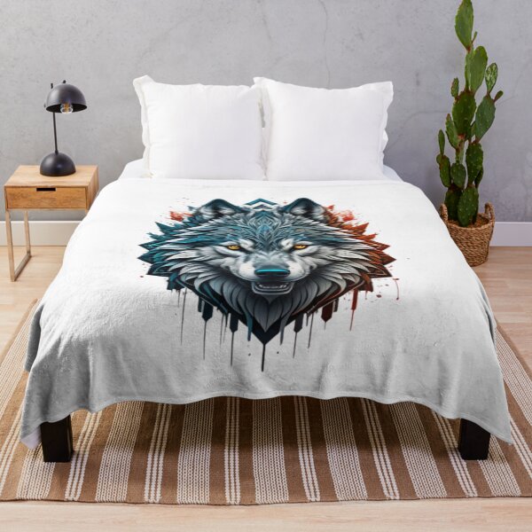Item preview, Retro Wolf Face Hot And Cold designed and sold by risingphoenix6.