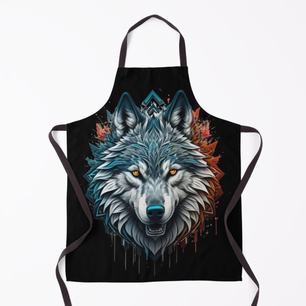 Item preview, Retro Wolf Face Hot And Cold designed and sold by risingphoenix6.