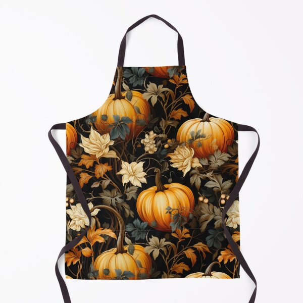 Item preview, In The Dark Pumpkin Garden Vintage Floral Print designed and sold by FoxTreeDesign.