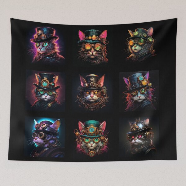 Item preview, Steampunk Cat Set 01 designed and sold by CreationsbyNPC.