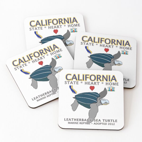 Item preview, California - Leatherback Sea Turtle - State, Heart, Home designed and sold by Colleen Macomber.