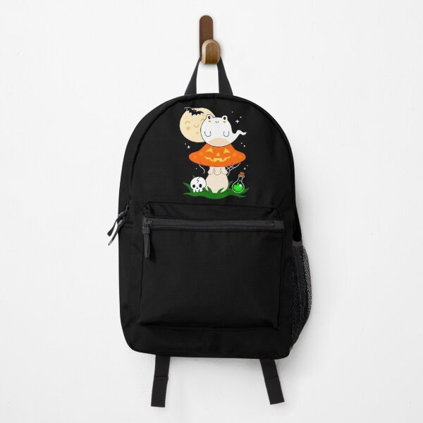 Item preview, Kawaii Ghost Frog on Jack-o-Mushroom Toadstool designed and sold by dreambeast.