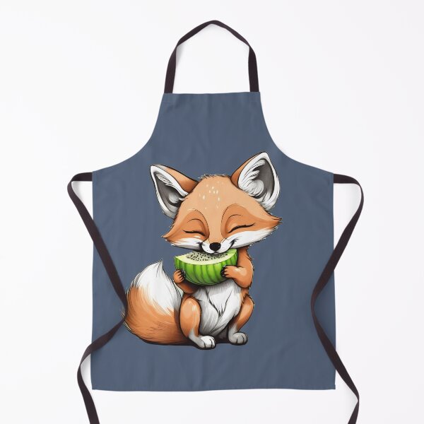 Item preview, Cute fox holding watermelon stripes green designed and sold by SimpliVibe.