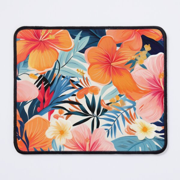 Item preview, Colorful Tropical Flower Pattern designed and sold by kansaikate.
