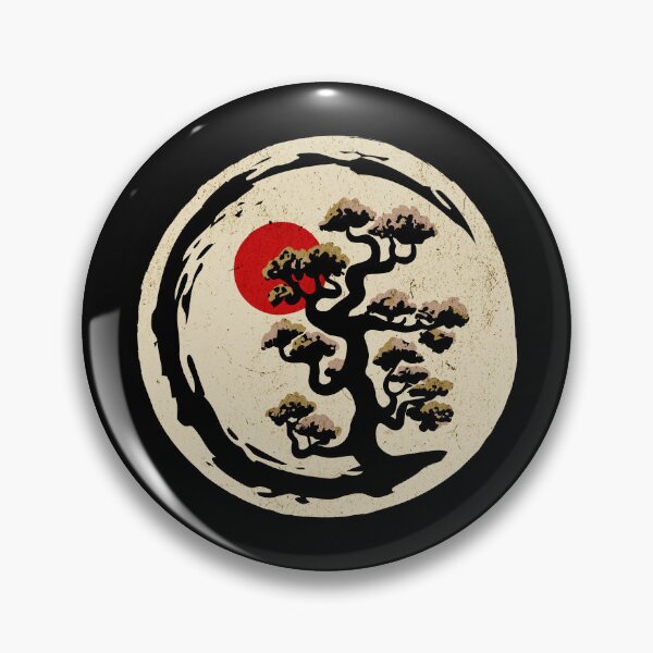Item preview, Enso Zen Circle and Bonsai Tree Japan designed and sold by FengShuiLounge.
