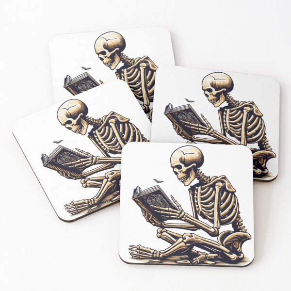 Item preview, Skeleton Reader: A Spooky Scholar with an Appetite for Knowledge designed and sold by HalloweenHQ.